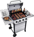 463377319 Performance 4-Burner Cart Style Liquid Propane Gas Grill, S