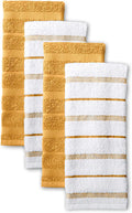 KitchenAid Albany Kitchen Towel Set, Set of 4, Orange Sorbet