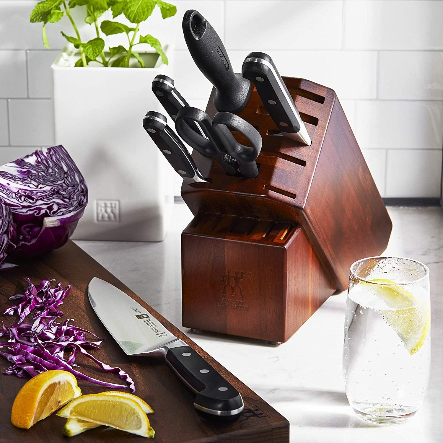 ZWILLING J.A. Henckels ZWILLING Pro 7-pc Knife Block Set, Black/Stainless Steel