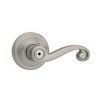Lido Satin Nickel Privacy Bed/Bath Door Lever Featuring Microban Antimicrobial Technology