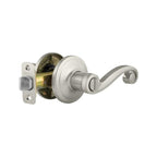Lido Satin Nickel Privacy Bed/Bath Door Lever Featuring Microban Antimicrobial Technology