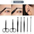 Classic Black Manicure Set Hand Feet Facial  Steel Accessories, 5 Choices