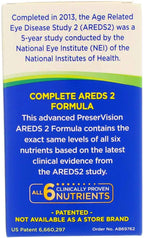 Bausch & Lomb PreserVision AREDS 2 Formula Soft Gels - 120 Softgels, Pack of 6