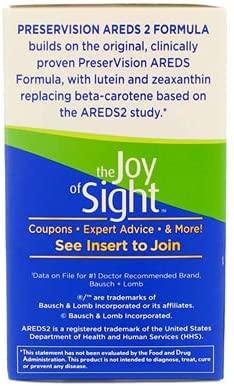 Bausch & Lomb PreserVision AREDS 2 Formula Soft Gels - 120 Softgels, Pack of 6