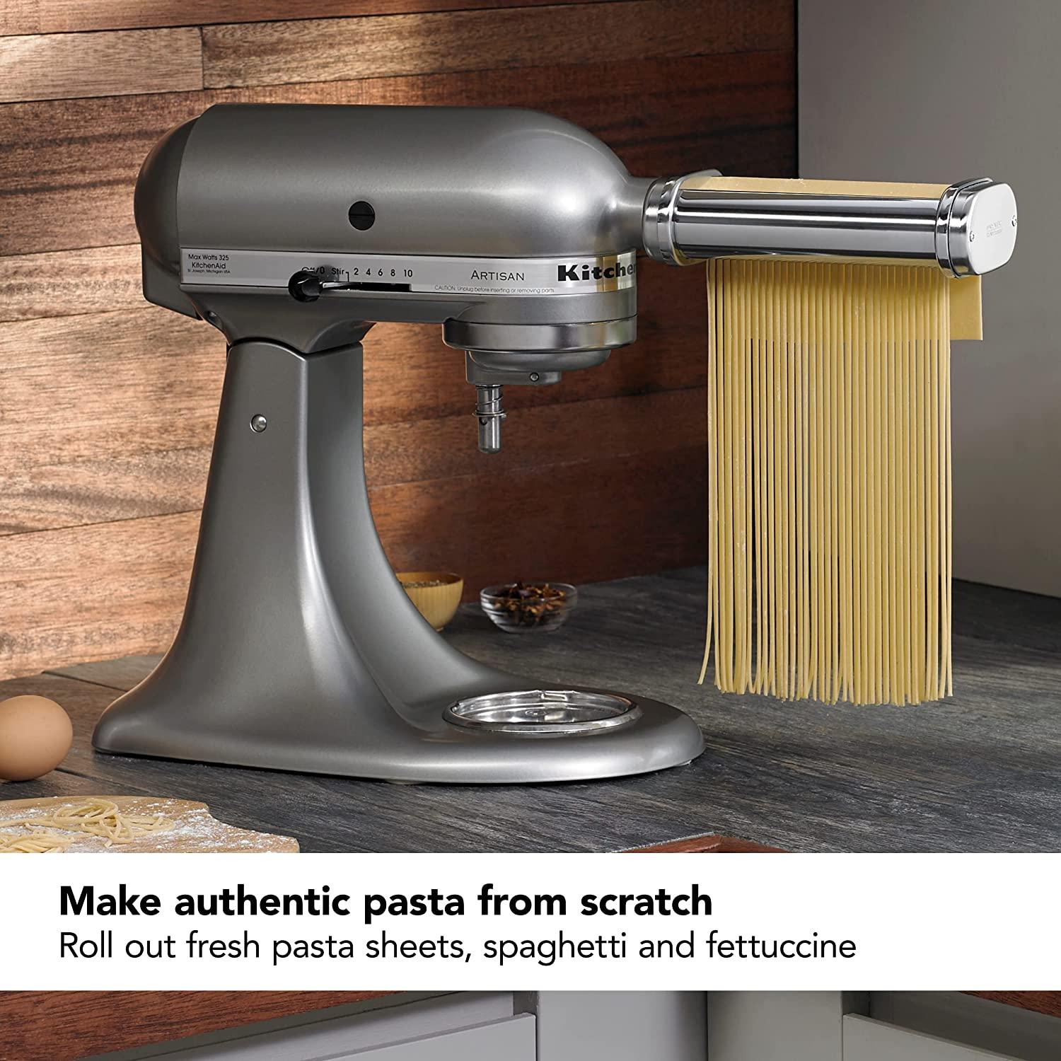 KitchenAid 3-Piece Pasta Roller &amp; Cutter Set Attachment, Silver