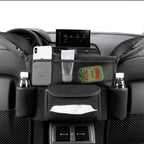 JEYODA Car Handbag Holder Between Seats Suede Large Capacity Car Purse Holder Automotive Consoles &amp; Organizers for Document Phone Storage Car Organizer(1925-style 2 black)