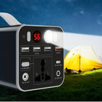 53000mAh Camping Battery Power Station, 198wh Portable Power Bank, With 110V AC Outlet, DC/PD Twoway Fast Charge, Outdoor Generator, LED Light, 4 USB