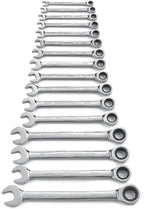 GEARWRENCH 12 Pt. Ratcheting Combination Wrench Set, 16 Pc. Metric - 9416