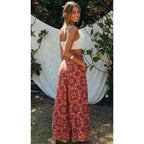 summer belted boho pants