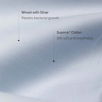 Silvon Anti-Acne Premium Twin Duvet Cover for Acne Prone Skin-Silver Infused Smart Fabric -No Odor and Acne-Causing Bacteria - Breathable &amp; Ultra Soft Supima Cotton Duvet Cover (Twin, Sky/Blue)