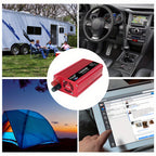 Car Vehicle Power Inverter 500W/1500W DC 12V To AC 110V 120V Converter 1 USB