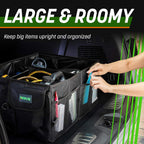 Drive Auto - Compact Car Trunk Organizer with Adjustable Straps - Grey
