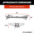 Lippert Components High Speed Power Stabilizer Jack Kit with Black Waterproof Switch Kit (298707)