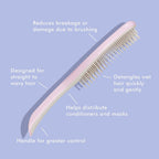 Tangle Teezer The Large Ultimate Detangling Brush, Dry and Wet Hair Brush Detangler for Long, Thick, Curly and Textured Hair, Pebble Gray Kiss