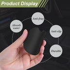 Nipichsha Car Cup Holder Coasters, Car Coasters for Cup Holders, 2 Pack Anti Slip Insert Coasters, Rubber Car Cup Mat with A Finger Notch, Cute Car Interior Accessories for Women Men(Black Flower)