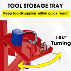 BIG RED T25671 Torin Steel Rotating Engine Stand with 360 Degree Rotating Head and Tool StoraTray: 5/8 Ton (1,250 lb) Capacity, Red