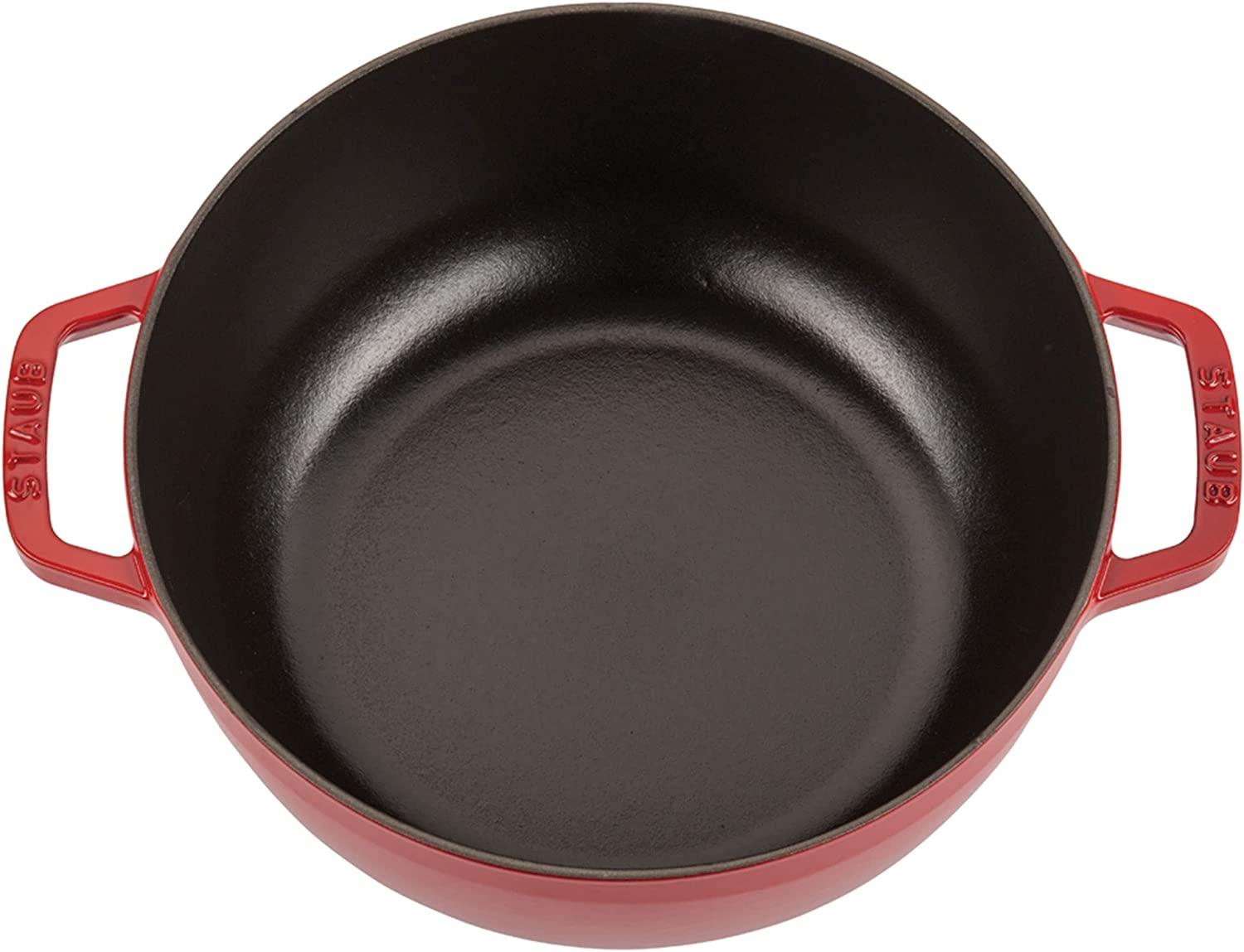 Staub Cast Iron 3.75-qt Essential French Oven - Cherry, Made in France