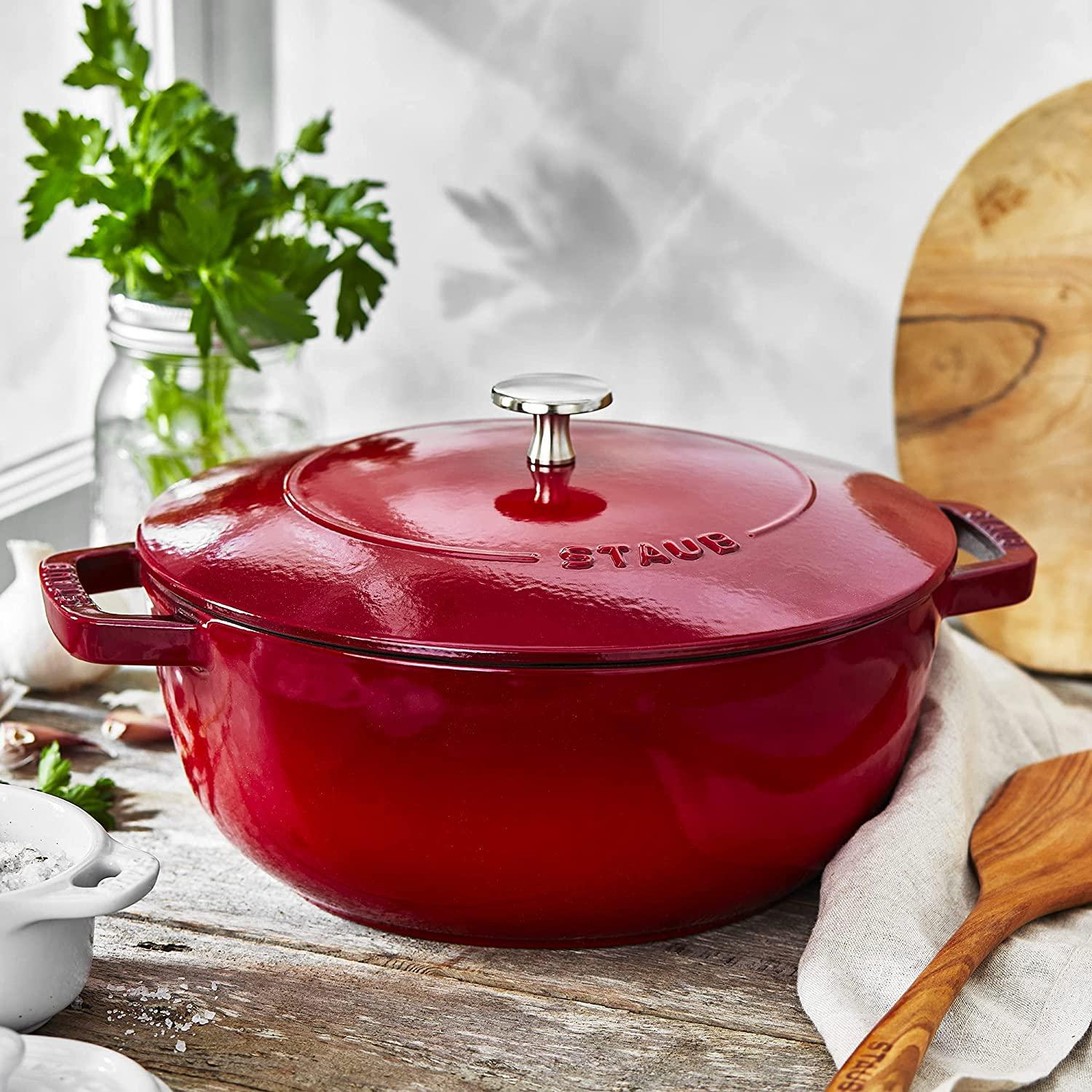 Staub Cast Iron 3.75-qt Essential French Oven - Cherry, Made in France