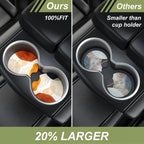 Nipichsha Car Cup Holder Coasters, Car Coasters for Cup Holders, 2 Pack Anti Slip Insert Coasters, Rubber Car Cup Mat with A Finger Notch, Cute Car Interior Accessories for Women (Simple Abstract Art)