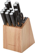 KitchenAid Classic 15-Piece Block Set with Built-in Knife Sharpener, Natural