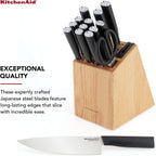 KitchenAid Classic 15-Piece Block Set with Built-in Knife Sharpener, Natural