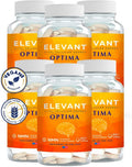 Elevant Optima NMN Supplement | NAD Booster | 3rd Party Tested, Ultra-Pure, More Direct Than NR | Nicotinamide Mononucleotide for Health, Energy, Aging, Vitality, Brain Health | 360 Count 125 MG