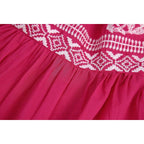pink pleated blouse