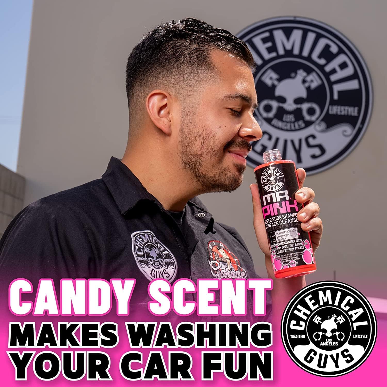 Chemical Guys CWS_402_64QDSW Car Wash &amp; Quick Detailer Bundle - Mr. Pink Foaming Car Wash Soap, 64 fl oz (Half Gallon) + Speed Wipe Sprayable Gloss &amp; Quick Detailer, 16 fl oz (2 Items)