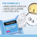 Neutrogena Makeup Remover Wipes Singles, Daily Facial Cleanser Towelettes, Gently Removes Oil &amp; Makeup, Alcohol-Free Makeup Wipes, Individually Wrapped, 20 ct
