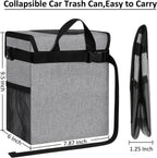 ELONGRIVER Car Trash Can Bin for Car Back Seat Leak Proof, Cute Car Trash Bag Hanging, Vehicle Trash Can for SUV Truck Van, Automotive Car Garbage Cans Front Seat Grey