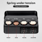 SINGARO Coin Holder for Car, Universal Car Coin Change Organizer, Car Coin Holder Compatible with Coins of Different Sizes, Car Interior Accessories, Suitable for Most Cars, Trucks