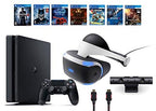 PlayStation VR Bundle 9 Items:VR Headset,Playstation Camera,PS4 Slim- Uncharted 4,6 VR Game Disc Until Dawn:Rush of Blood, EVE:Valkyrie,Battlezone,Batman:Arkham VR, DriveClub,Battlezone