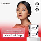 Kojie San Skin Brightening Soap - Original Kojic Acid Soap for Dark Spots, Hyperpigmentation, &amp; Scars with Coconut &amp; Tea Tree Oil - 65g x 2 Bars