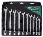 SK Hand Tools 86142 Wrench Set Combination Flex 10pc 12 Pt Met Hi Pol