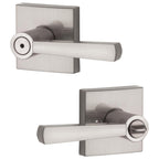 PrestiSpyglass Satin Nickel Bed/Bath Door Lever