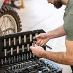 Multiple Drive 215-Piece Mechanics Tool Set SAE Metric-sized Sockets Drive Gift for Dad DIYers Homeowner Chrome Finish Steel Construction Handy Black StoraCase with Drawers Portable