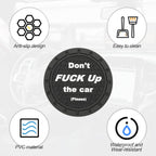 8sanlione Car Cup Coaster, 4Pcs 2.75 Inch Auto Cup Holder Insert Coasters, Non-Slip Waterproof Embedded Drink Mat, Automotive Interior Accessories for Men and Women (A Black/4PCS)
