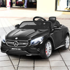 Gymax Kids Ride on Car 12V Licensed Mercedes-Benz S63 w/ MP3 Remote Control White/Black