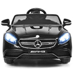 Gymax Kids Ride on Car 12V Licensed Mercedes-Benz S63 w/ MP3 Remote Control White/Black