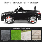 Gymax Kids Ride on Car 12V Licensed Mercedes-Benz S63 w/ MP3 Remote Control White/Black