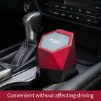 JUSTTOP Car Trash Can with Lid, Diamond  Small Automatic Portable Trash Can, Easy to Clean, Used in Car Home Office (Red)