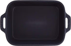 STAUB Ceramics Rectangular Baking Dish, 7.5x6-inch, Matte Black