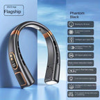 Portable Hanging Neck Fan USB Handheld Silent Small Electric Fan Multi-functional Leafless Mini With Lighting LED Digital Display