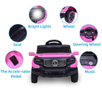 Ktaxon 6V Kids Ride On Car RC Remote Control Battery Powered w/ LED Lights, 3 Speed