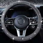 Sparkle And Shine: Universal Artificial Diamond Car Steering Wheel Cover Set