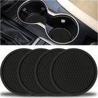 4pcs Car Cup Coasters, Universal Non-Slip Cup Holders Embedded In Ornaments Coaster, Car Interior Accessories Fit Car Accessories