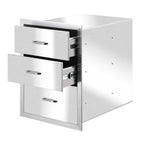 4 Sizes  Steel BBQ Double Single Door Drawer Access Outdoor Kitchen