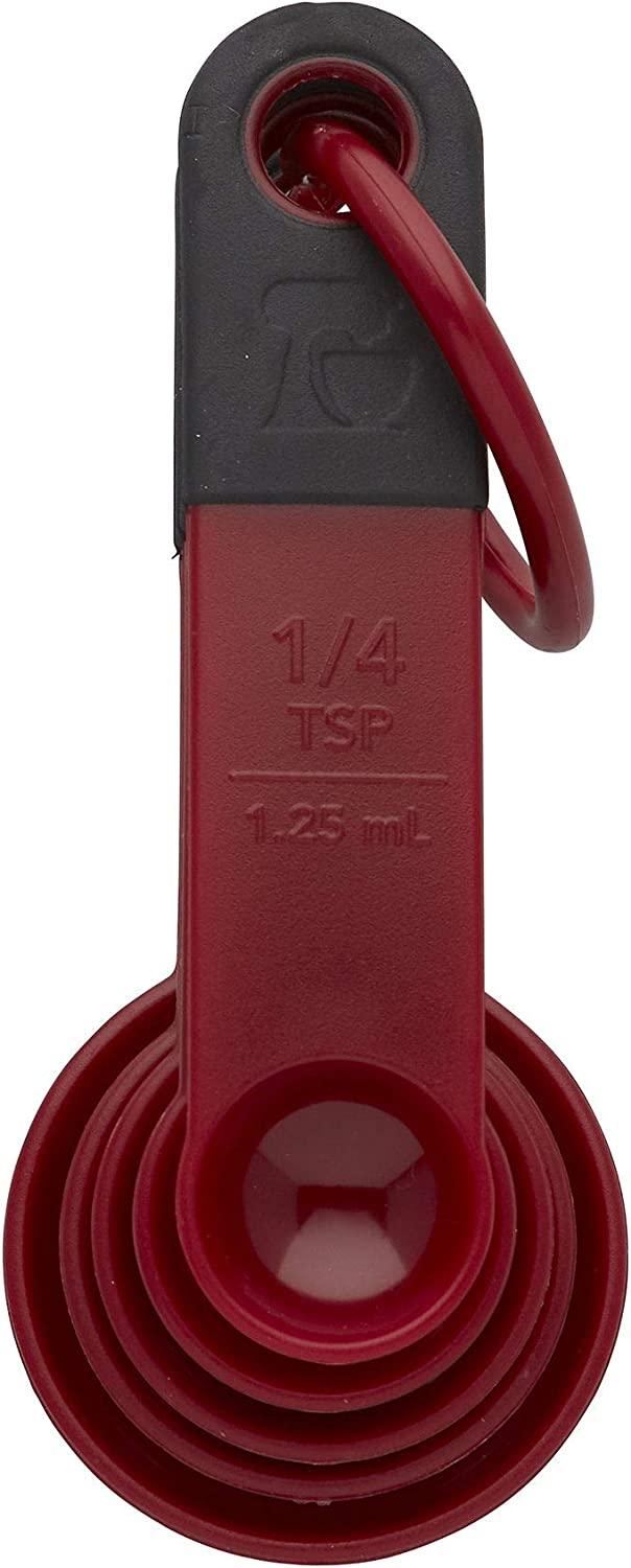 KitchenAid Classic Measuring Cups And Spoons Set, Set of 9, Red/Black