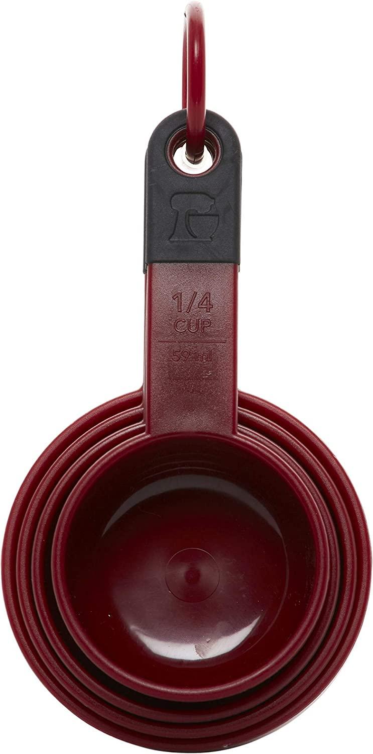 KitchenAid Classic Measuring Cups And Spoons Set, Set of 9, Red/Black