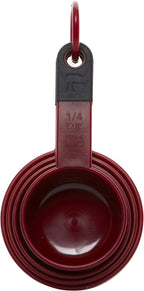 KitchenAid Classic Measuring Cups And Spoons Set, Set of 9, Red/Black